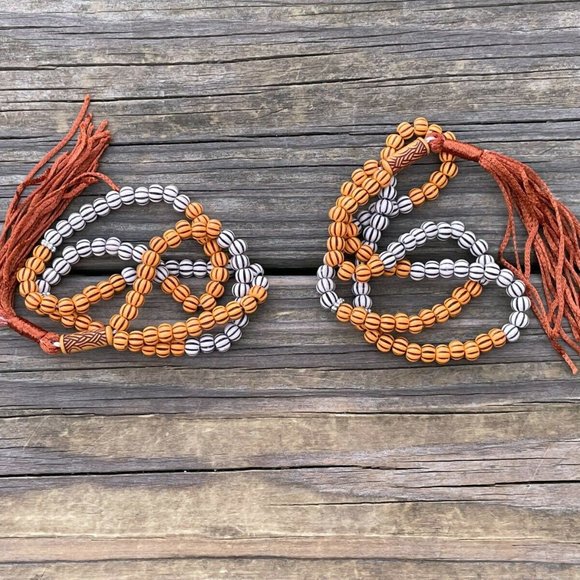 Tasbeeh Brown/White Tone Plastic Prayer Beads Religious Islamic Tasbeh Lot of 2 - Picture 2 of 8